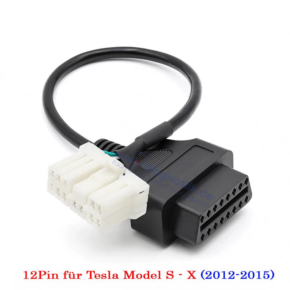 Tesla Model S - X OBD2 12pin auf 16pin Diagnose Stecker Kabel 2012-2015.