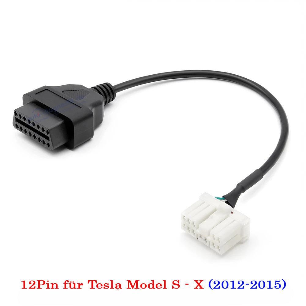 Tesla Model S - X OBD2 12pin auf 16pin Diagnose Stecker Kabel 2012-2015.