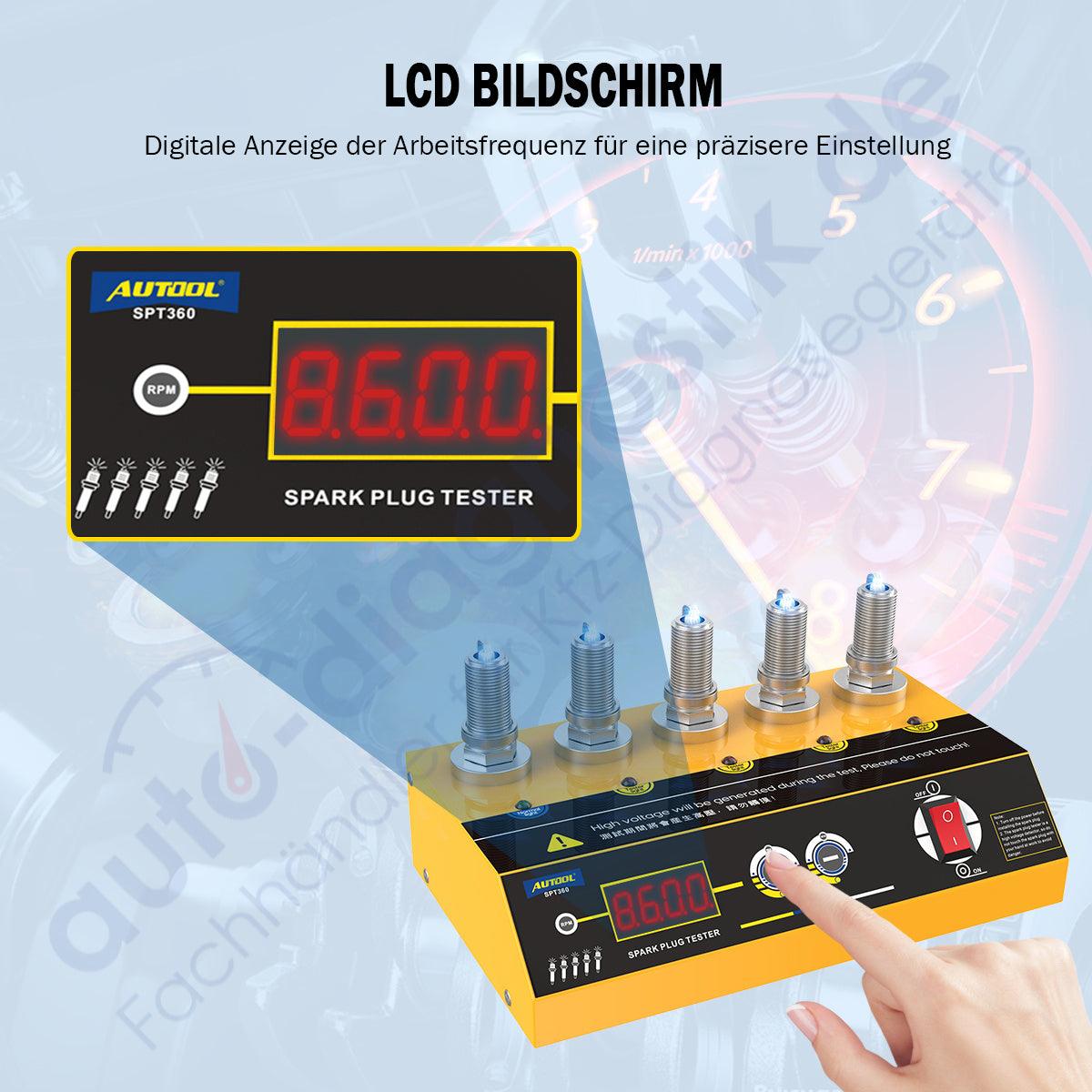 AUTOOL SPT360 KFZ-Zündkerzentester 5-Loch digitaler Hochfrequenztester.