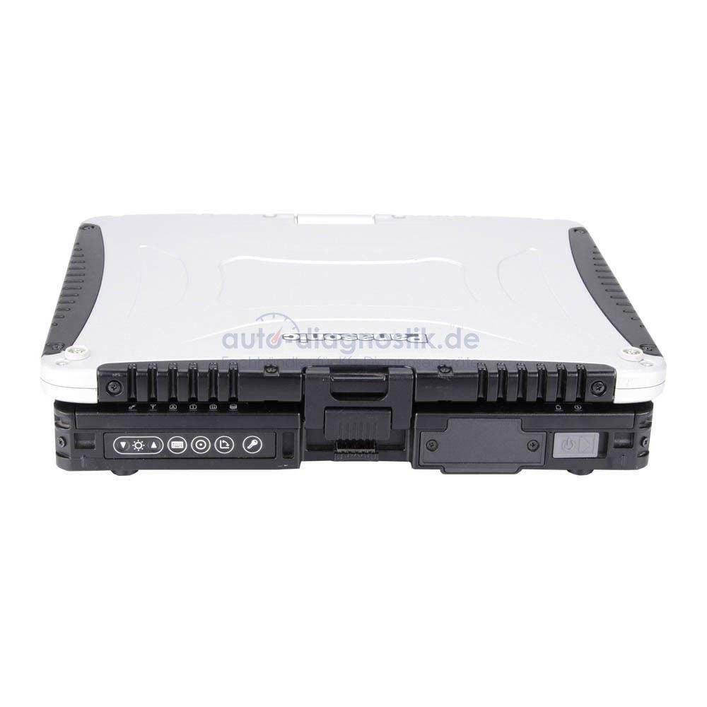 Panasonic Toughbook CF-19 zugeklappt von vorne mit Bedientasten