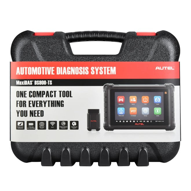 Autel MaxiDAS DS900-TS geschlossener Transportkoffer mit Produktaufdruck