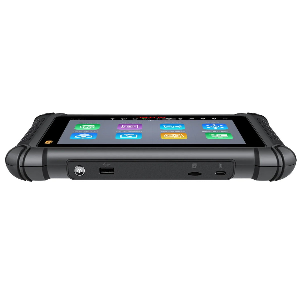 Autel MaxiDAS DS900-TS Seitenansicht mit USB-A, USB-C und microSD-Anschluss
