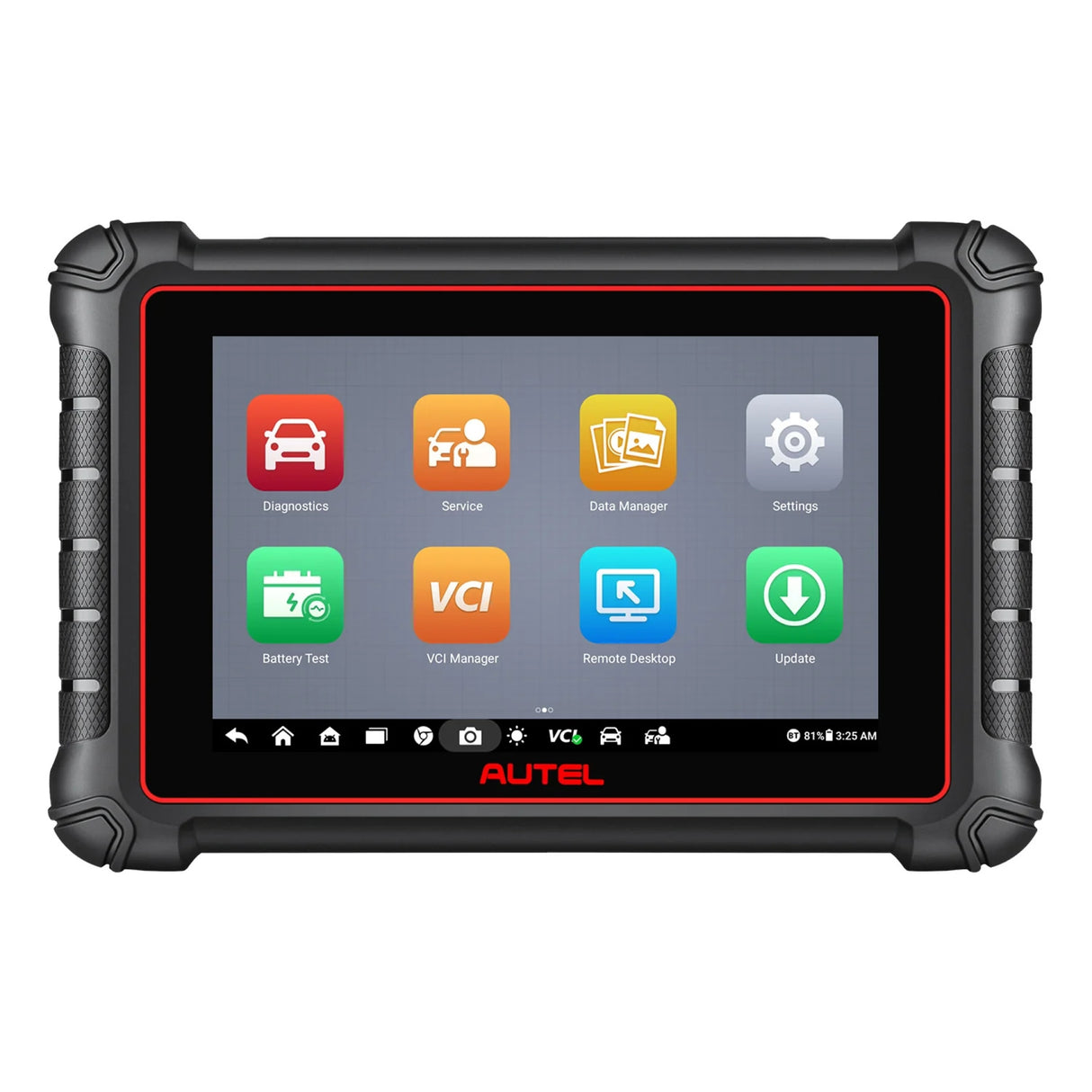 Autel MaxiPro MP900-BT Frontansicht mit Hauptmenü auf dem 8-Zoll-Display