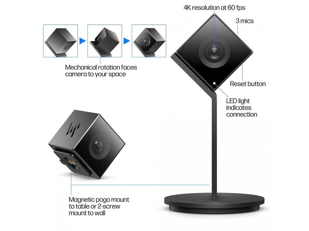 HP Presence See 4K AI Camera Webcam Hochauflösende Videokonferenzkamera.