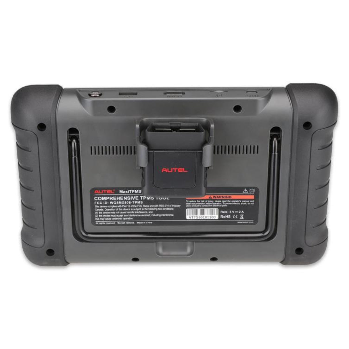 Autel MaxiCheck MX808S-TS Rückseite mit eingestecktem Diagnoseinterface