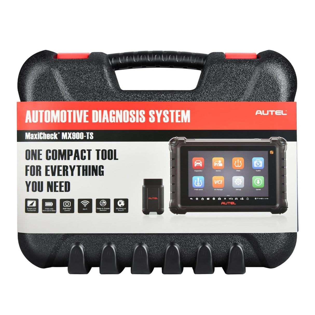 Autel MaxiCheck MX900-TS geschlossener Transportkoffer mit Produktaufdruck
