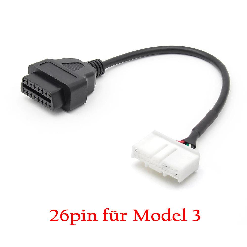 Tesla Model 3 OBD2 26pin auf 16pin Diagnose Stecker Kabel.