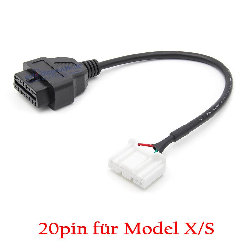 Tesla Model S - X OBD2 20pin auf 16pin Diagnose Stecker Kabel ab 2016.