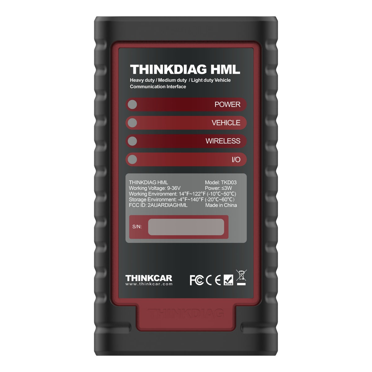 Thinkdiag HML Diagnose-Interface für Nutzfahrzeuge mit Statusanzeigen