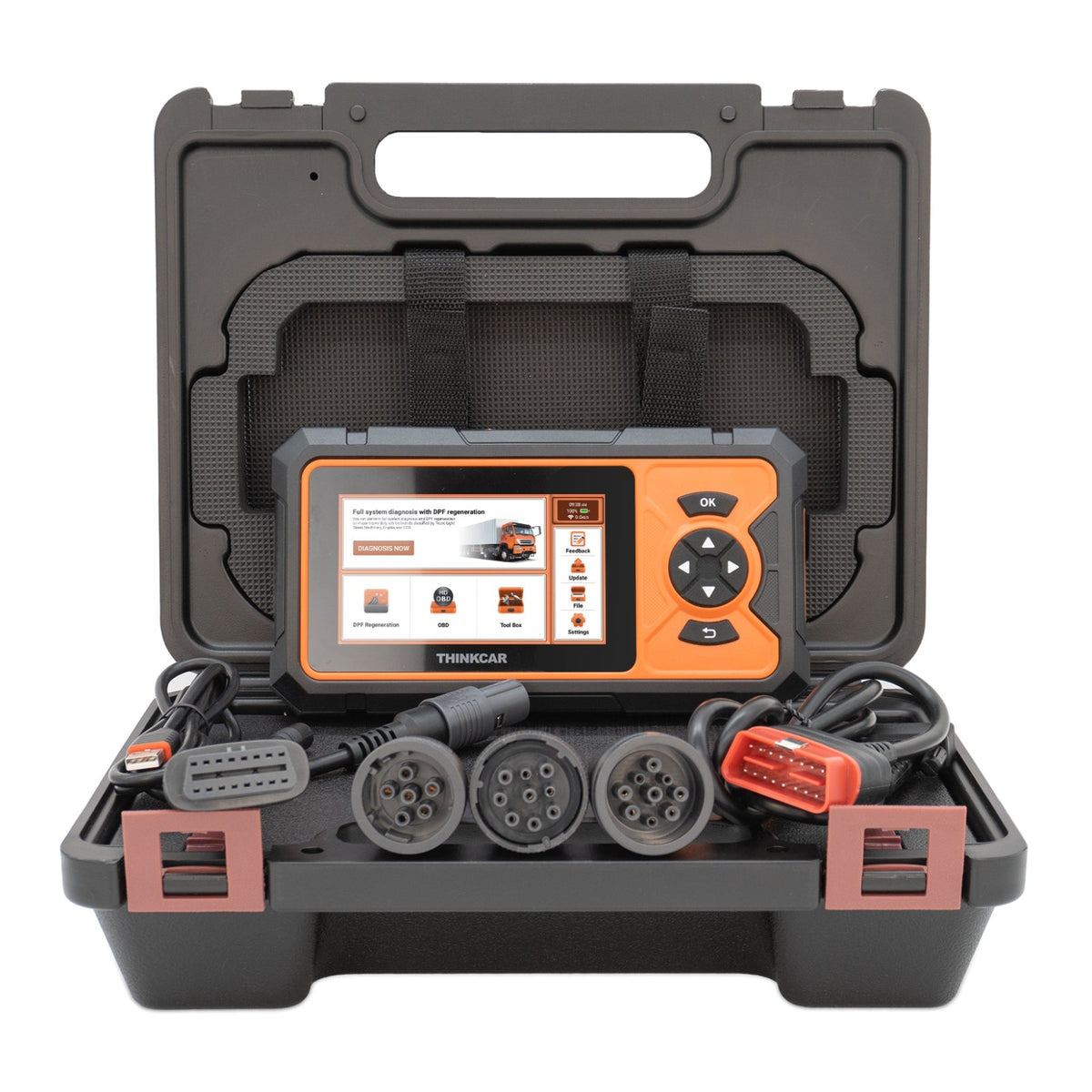 Thinkcar Thinkscan HD im Transportkoffer mit Diagnosekabel und Nutzfahrzeug-Adaptern