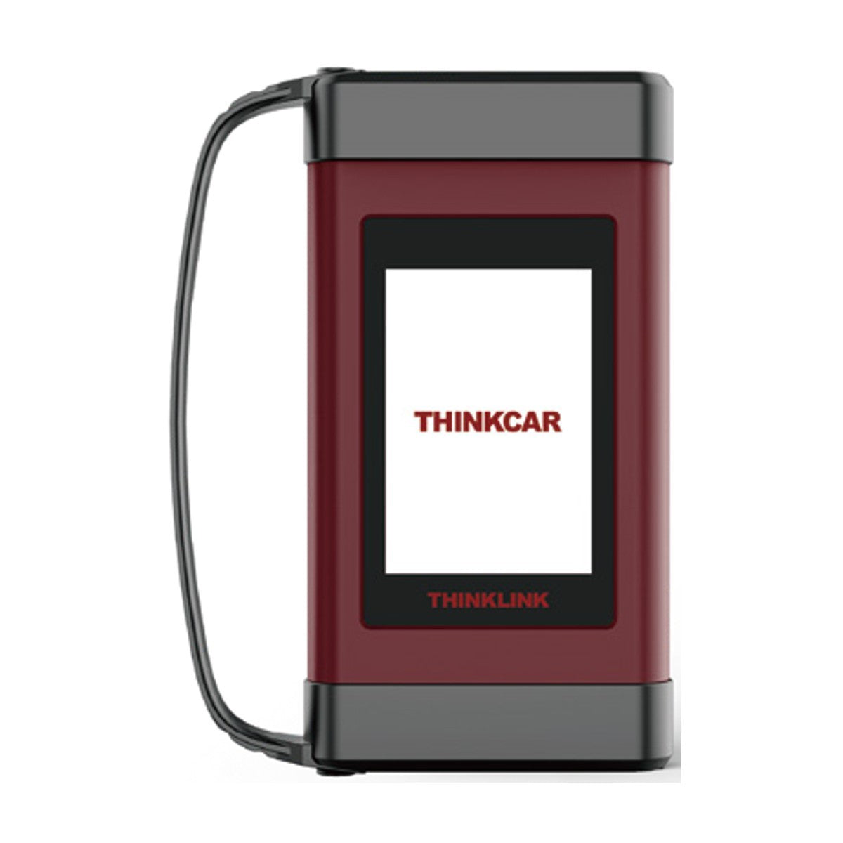 Thinkcar ThinkLink B Video-Remote-Box in Dunkelrot mit Touchscreen und seitlichem Tragebügel
