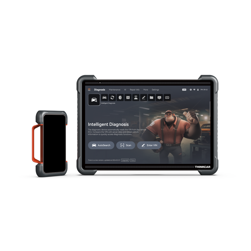 THINKCAR Thinktool 394 Diagnosetablet mit THINKLINK-PRO-Interface von vorne