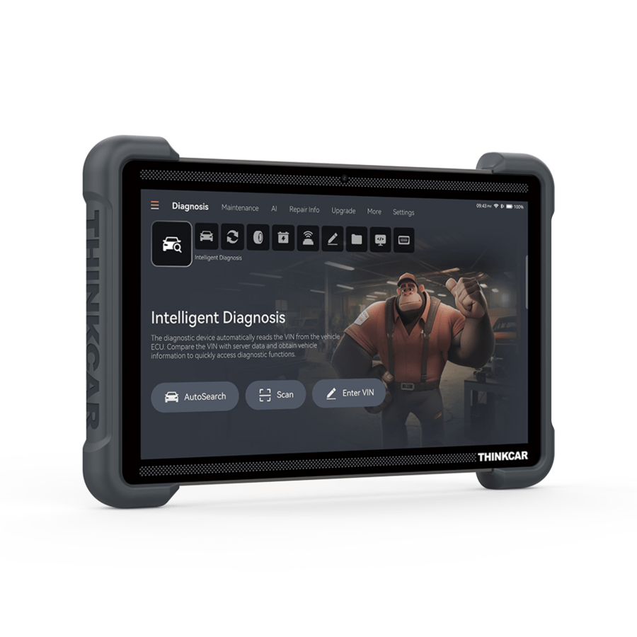 THINKCAR Thinktool 394 Diagnosetablet schräg von links