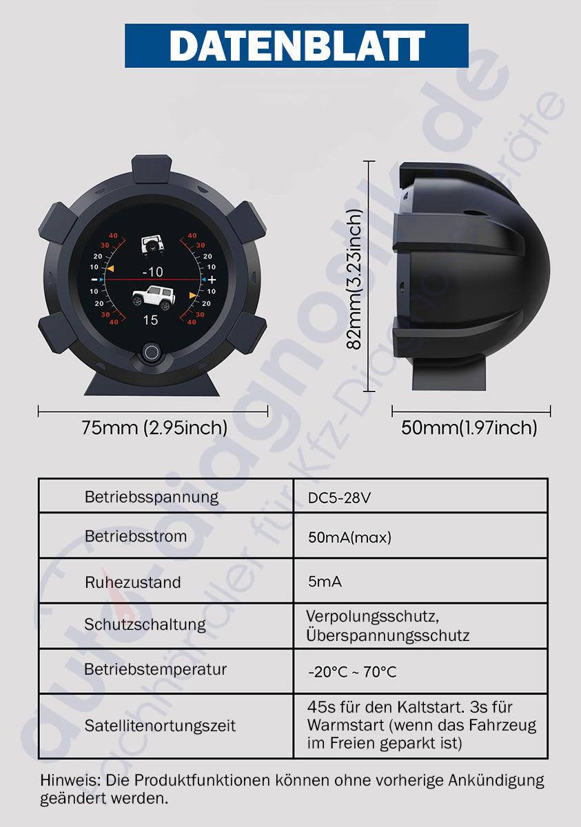 AUTOOL X95 GPS Ortungsgerät Koordinaten, Neigungs- und Gefällen Anzeiger.