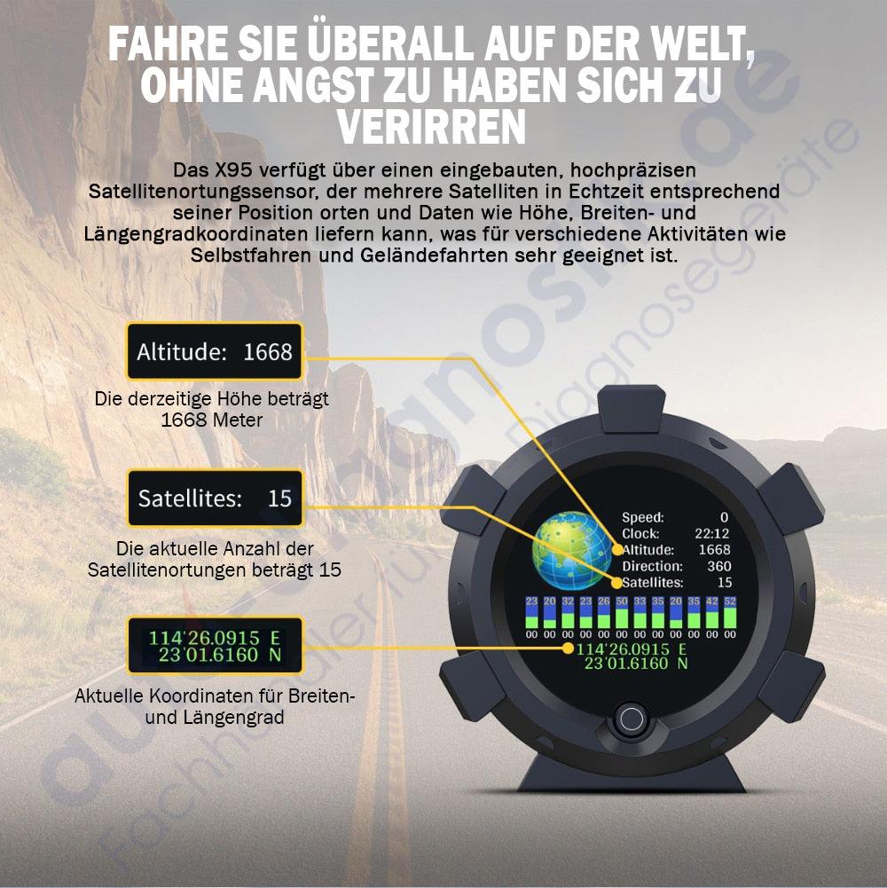 AUTOOL X95 GPS Ortungsgerät Koordinaten, Neigungs- und Gefällen Anzeiger.