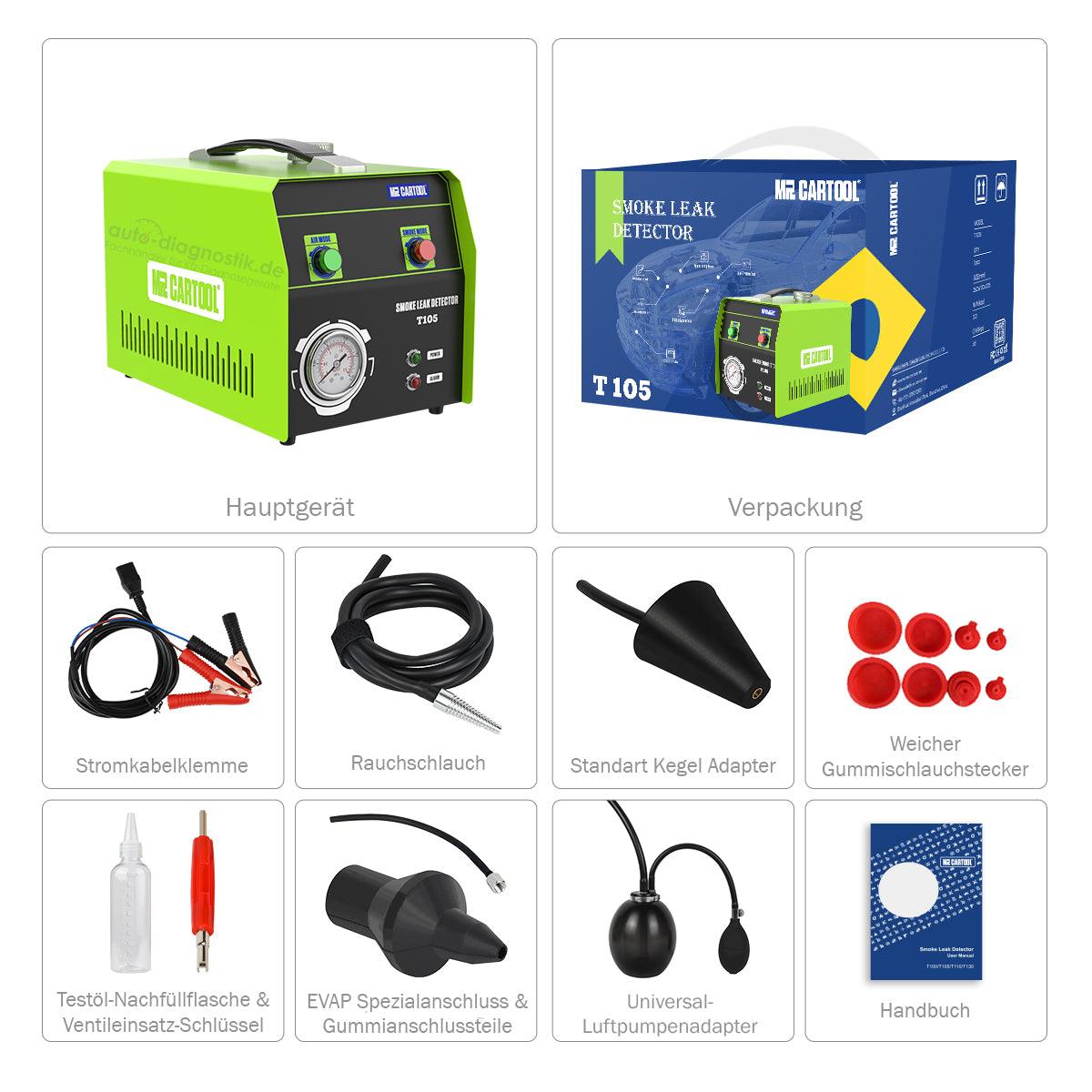 MR CARTOOL T130 Auto Rauch Leck Detektor.