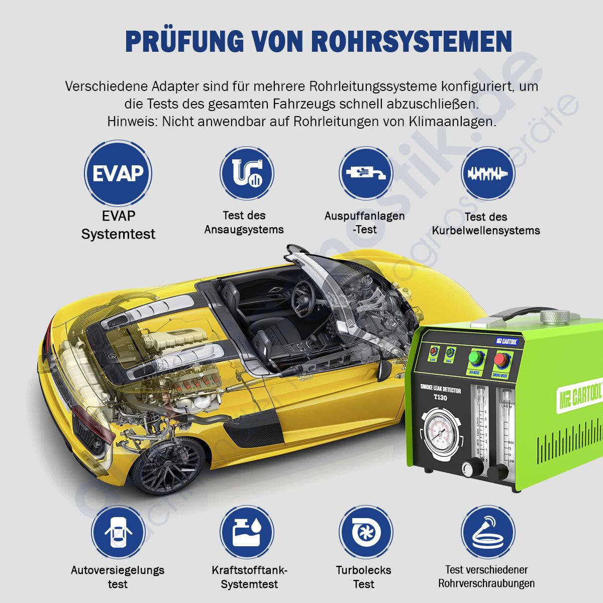 MR CARTOOL T130 Auto Rauch Leck Detektor.