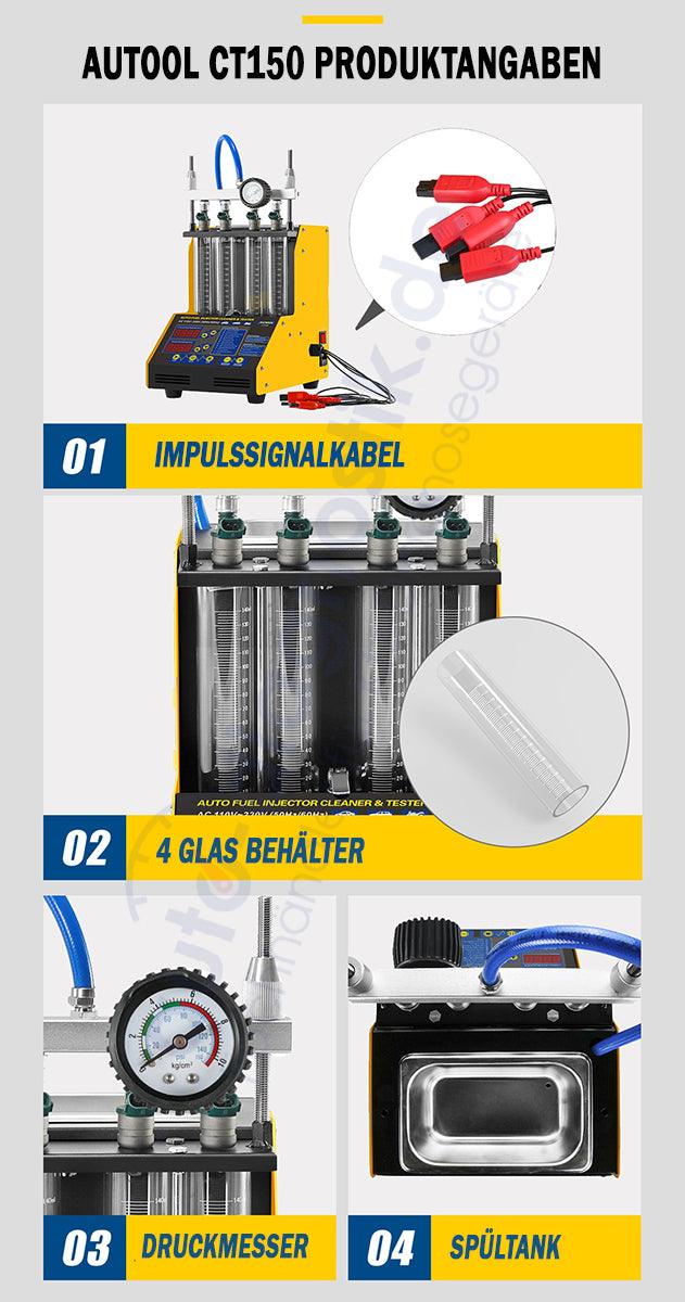 Autool CT150 KFZ Benzin Einspritzdüsen Tester- und Reinigungsmaschine.