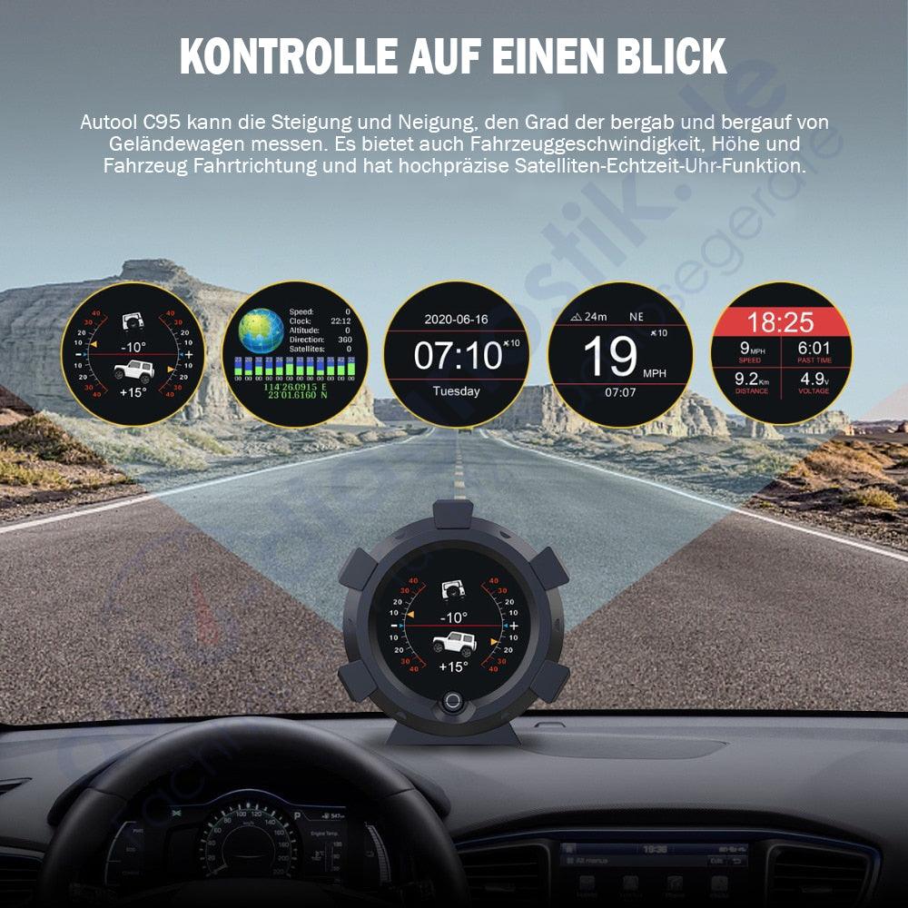 AUTOOL X95 GPS Ortungsgerät Koordinaten, Neigungs- und Gefällen Anzeiger.