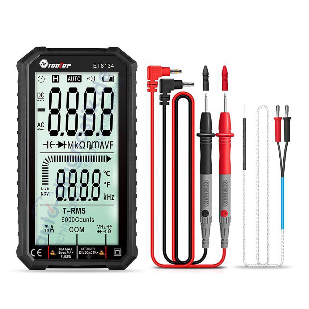 ET8134 4,7-Zoll-LCD-Multimeter Digital DC/AC Messgerät Strommessung Voltmessung.