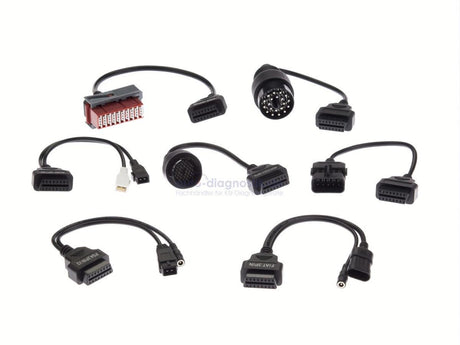 Diagnose Stecker PKW Kabelset für VAG, Mercedes, BMW, Fiat, Opel, PSA.