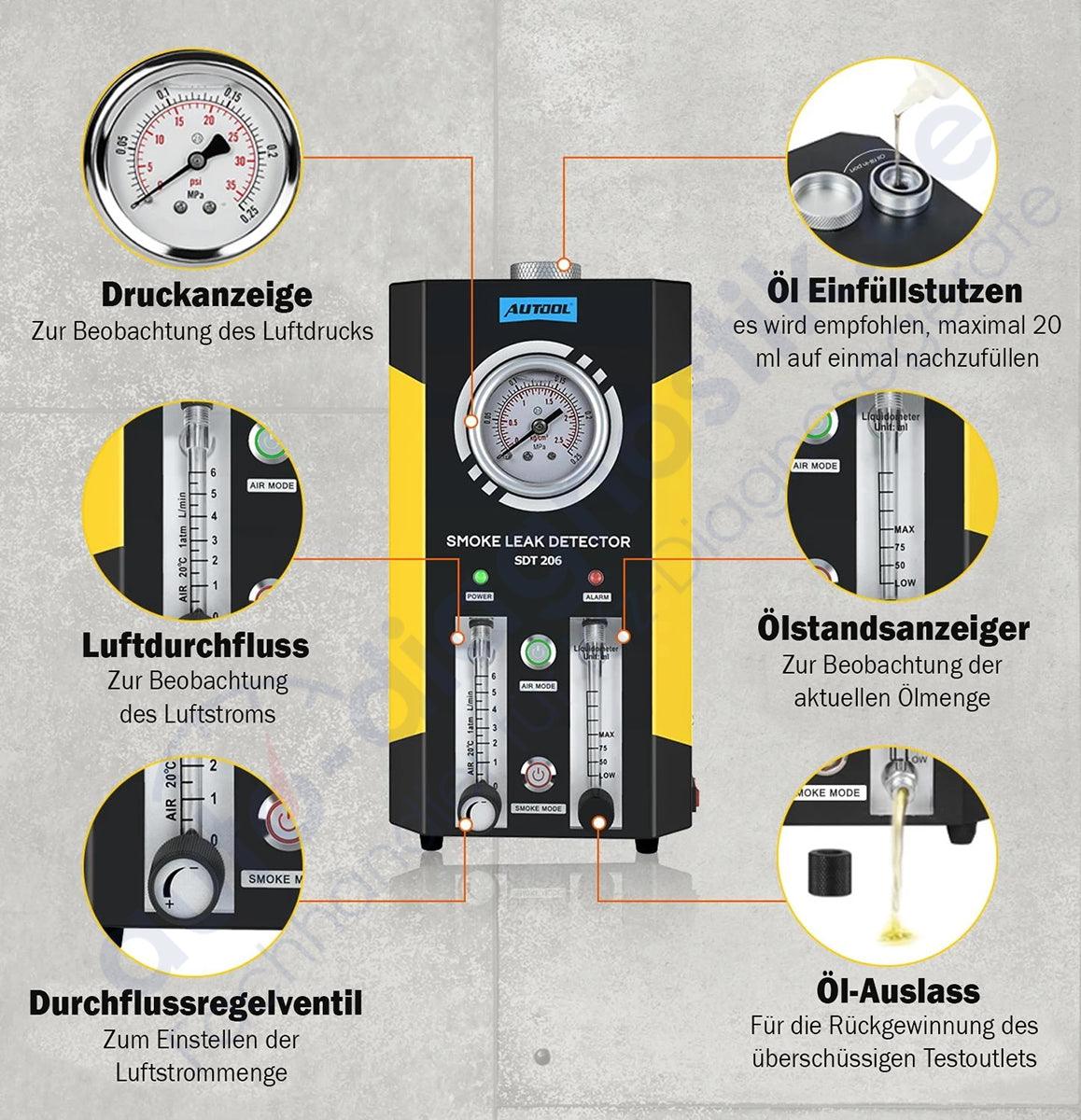 Autool SDT206 Fahrzeug Rauchleck Detektor.