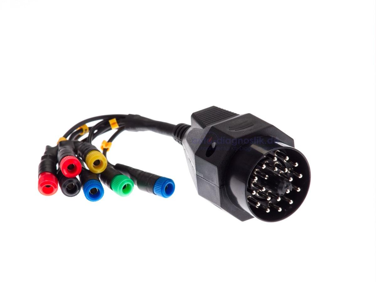 Bosch KTS BMW 20Pin OBD1 OBD2 Adapterkabel auf 7 Bananenstecker Neu.