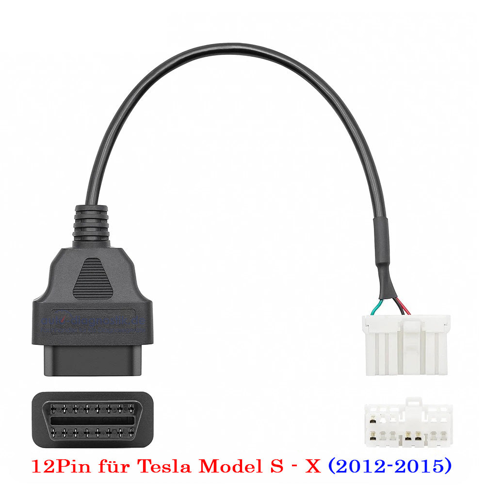 Tesla Model S - X OBD2 12pin auf 16pin Diagnose Stecker Kabel 2012-2015