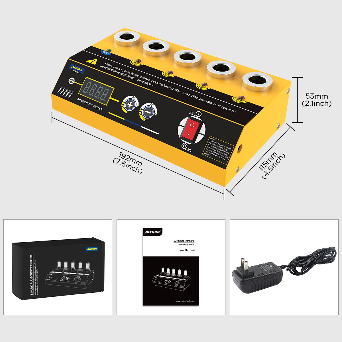 AUTOOL SPT360 KFZ-Zündkerzentester 5-Loch digitaler Hochfrequenztester