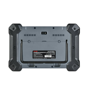 Autel MaxiCom MK908 II Rückseite mit ausklappbarem Standfuß, Kamera und Typenschild