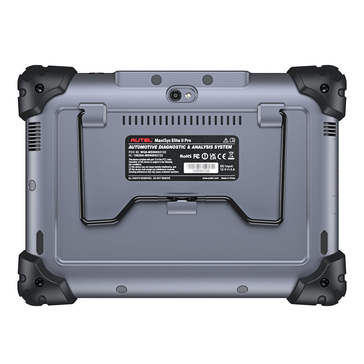 Autel MaxiSys Elite II Pro Rückseite mit Standfuß und Rückkamera