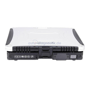 Panasonic Toughbook CF-19 zugeklappt von vorne mit Bedientasten