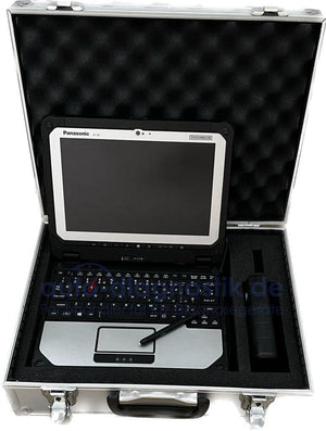 Panasonic Toughbook CF-20 im Transportkoffer mit Eingabestift