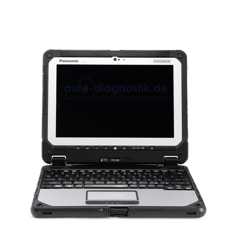 Caterpillar Diagnosegerät mit Panasonic Toughbook CF-20 von vorne