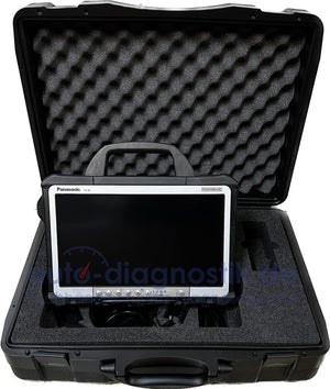 Panasonic Toughbook CF-D1 im geöffneten Transportkoffer