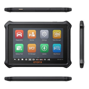 OTOFIX D1 Diagnosetablet in Vorder-, Seiten- und Kantenansicht