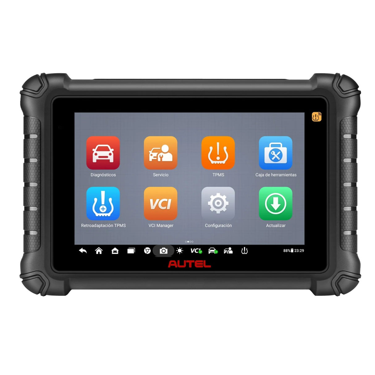 Autel MaxiDAS DS900-TS Startmenü mit Diagnose, Service, TPMS und Toolkit