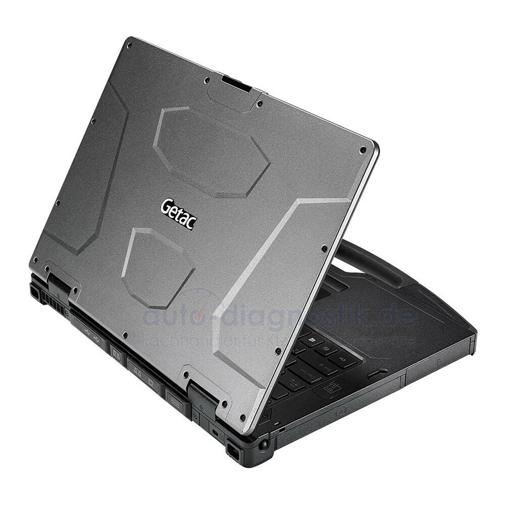 Getac S410 Rugged Notebook Rückansicht mit Anschlüssen für den professionellen Einsatz
