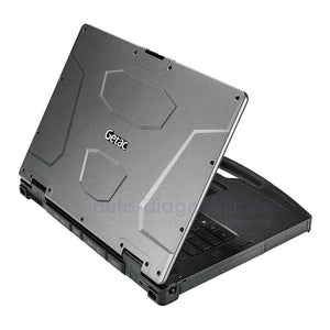 Getac S410 Rugged Notebook Rückansicht mit Anschlüssen für den professionellen Einsatz
