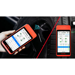 Autel MaxiTPMS ITS600 Pro am Reifen mit Sensor-Auslesung und Verschleiss-Anzeige