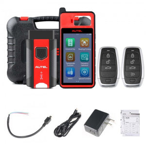Autel MaxiIM KM100 Lieferumfang mit Koffer, MaxiVCI V200, zwei IKEY-Universalschlüsseln, Kabeln und Ladegerät