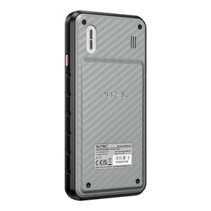 Autel MaxiDiag MD906 Pro Rückseite mit Typenschild und seitlicher Gummiarmierung