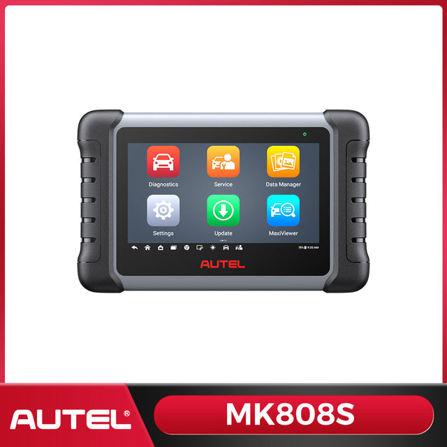 Autel MaxiCom MK808S Diagnosetablet mit 7-Zoll-Touchscreen und Hauptmenü