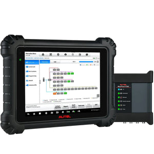 Autel MaxiSys MS919 mit Steuergeräte-Topologie und MaxiFlash VCMI