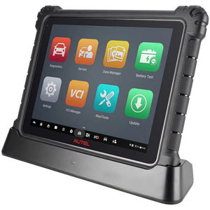 Autel MaxiCom MK Ultra Lite Diagnosetablet auf Docking-Station mit Hauptmenü