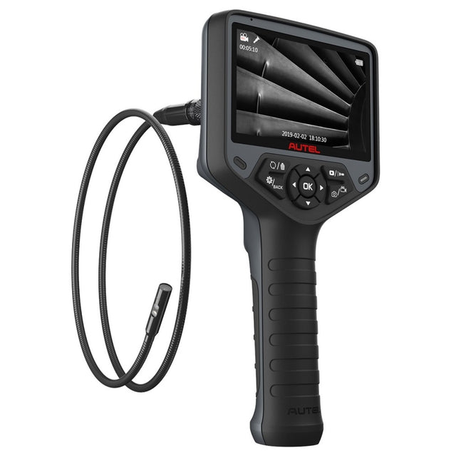 Autel MaxiVideo MV480 Video-Endoskop mit 4,1-Zoll-Display und aufgerollter Sonde