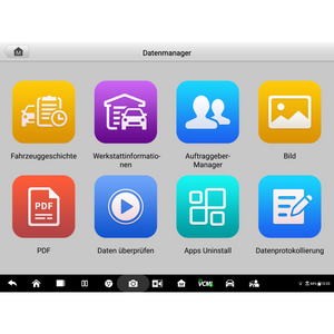 Autel MaxiSys MS909 Datenmanager mit Fahrzeuggeschichte und Werkstattinformationen
