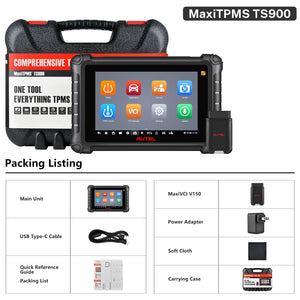 Autel MaxiTPMS TS900 Lieferumfang mit MaxiVCI V150, Netzteil und Transportkoffer