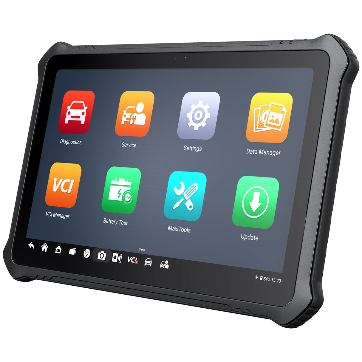 OTOFIX D1 Max 2 Diagnosetablet in Schrägansicht mit Diagnose- und Service-Menü