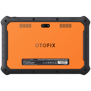 OTOFIX D1 Max 2 Rückseite mit orangefarbenem Gehäuse, Kamera und Typenschild